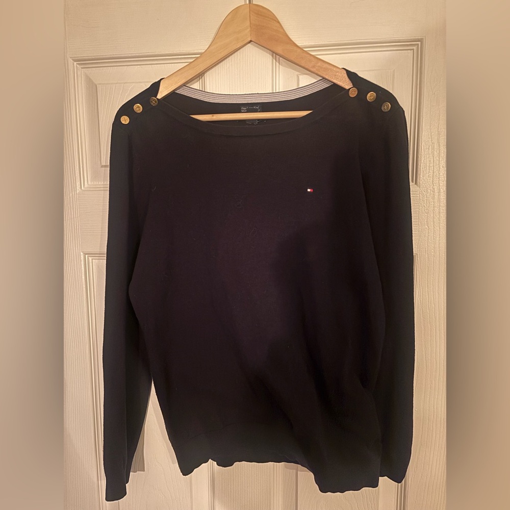 Tommy Hilfiger navy blue Pima Cotton Sweater